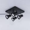 Plafonnier à spots LEDs ajustable noir (plusieurs formes)