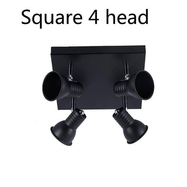 Plafonnier à spots LEDs ajustable noir (plusieurs formes) - vue 5 sur 6