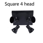 Plafonnier à spots LEDs ajustable noir (plusieurs formes)