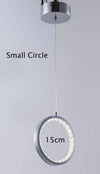 Suspension design LED cercle cristal