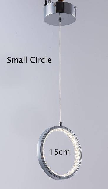 pendant light LED design crystal circle