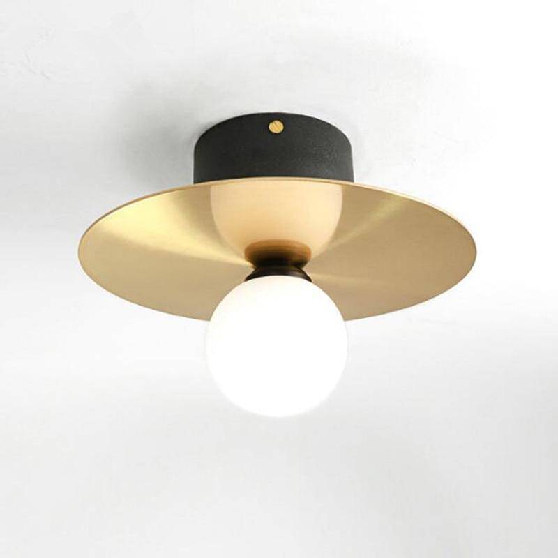 Applique LED rond dorée Art style