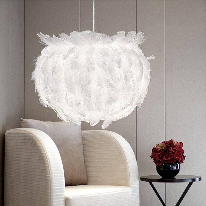 Lámpara de suspensión LED blanco de plumas design Loft