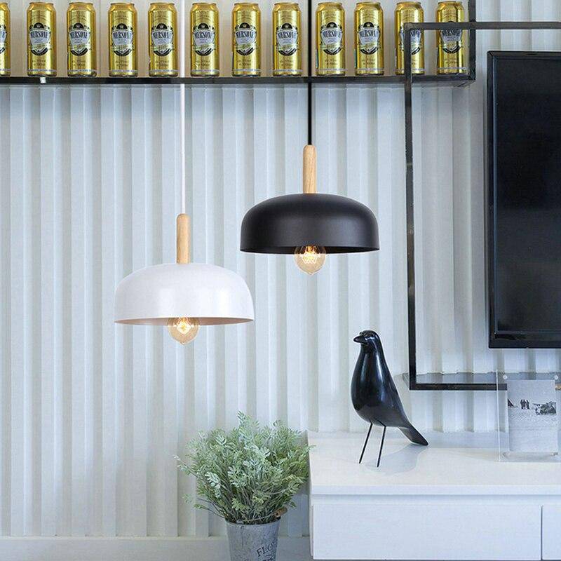 pendant light Industrial style half ball LED with bos support