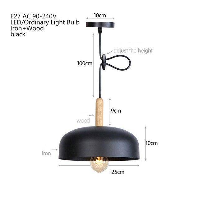 Lámpara de suspensión LED de media bola de estilo industrial con soporte de bos