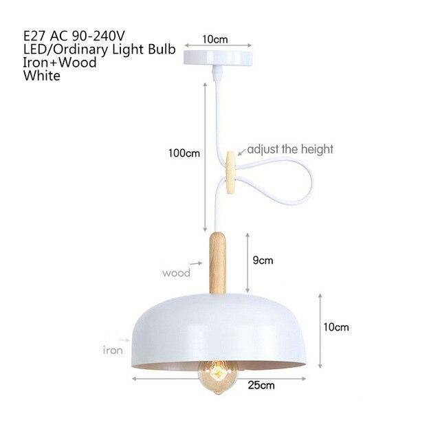 pendant light Industrial style half ball LED with bos support