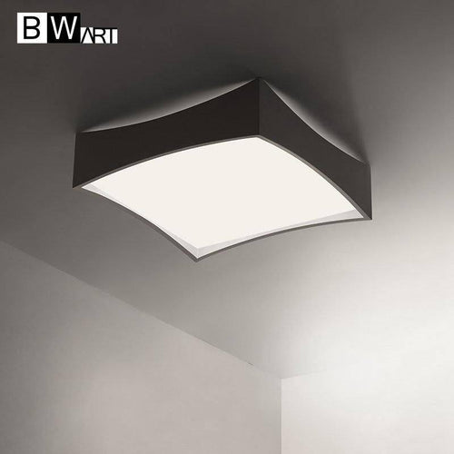 Lámpara de techo design LED cuadrado bordes redondeados y blanco Bwart