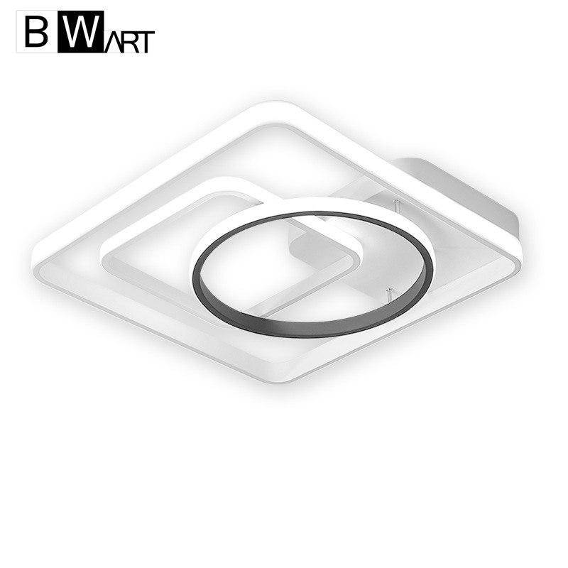 Plafonnier design LED rectangles et formes interposés noir et blanc Bwart