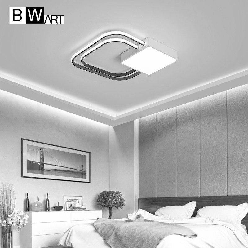 Lámpara de techo design cuadrada y redonda LED blanco y negro Bwart