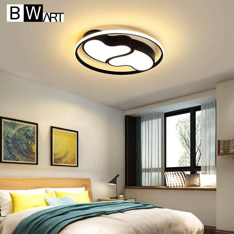 LED ceiling lamp with black and white circled hearts Bwart