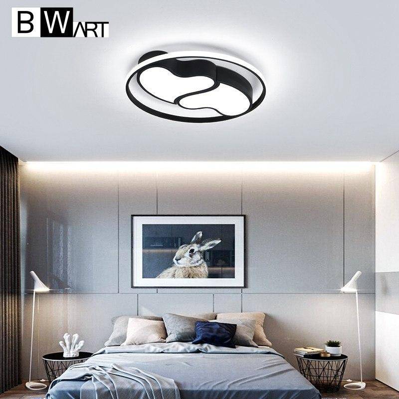 LED ceiling lamp with black and white circled hearts Bwart