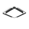 Plafonnier design LED carré et bords arrondis noir et blanc Bwart