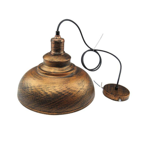 Lámpara de suspensión estilo retro vintage de bronce