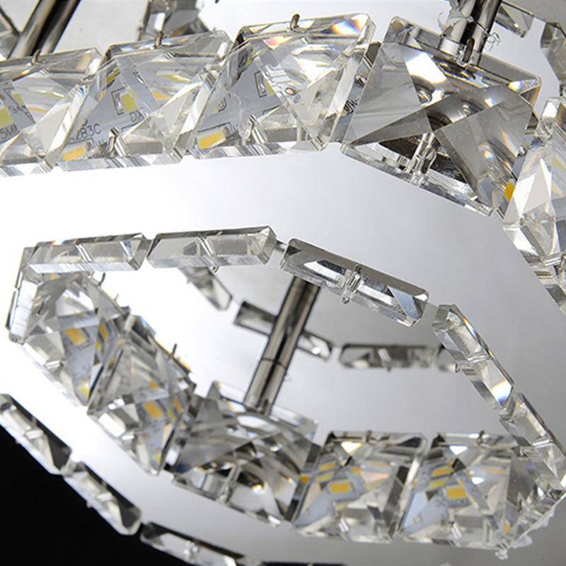 Plafonnier carré LED en cristal carré Hallway - vue 5 sur 5