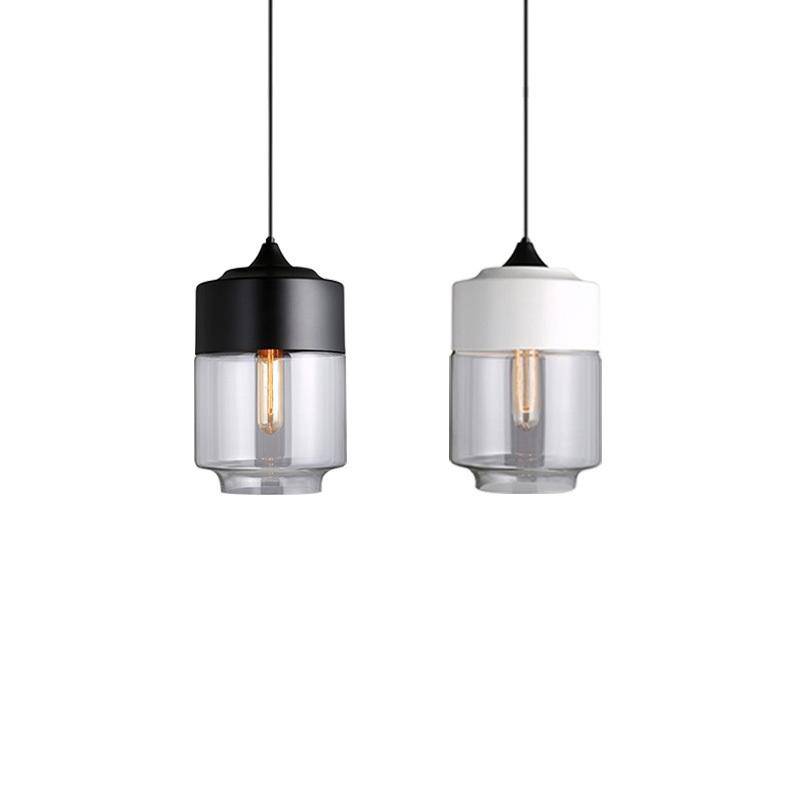 pendant light modern glass and metal design (several shapes)