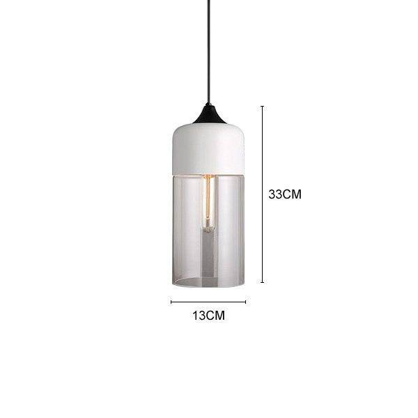 pendant light modern glass and metal design (several shapes)