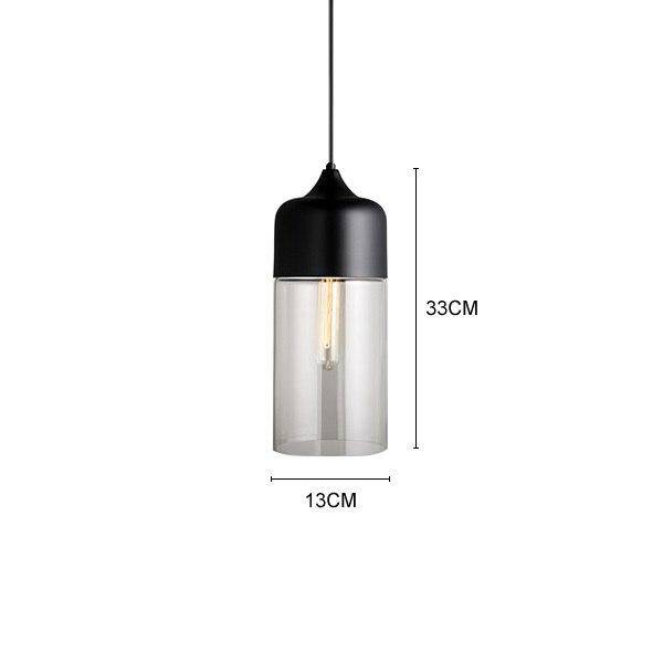 pendant light modern glass and metal design (several shapes)