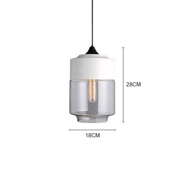 pendant light modern glass and metal design (several shapes)
