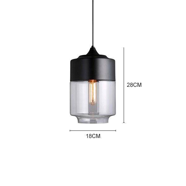 pendant light modern glass and metal design (several shapes)