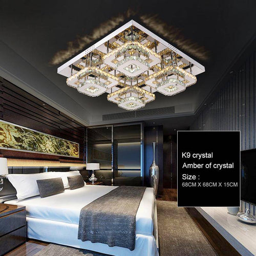 Square LED Crystal Ceiling Light