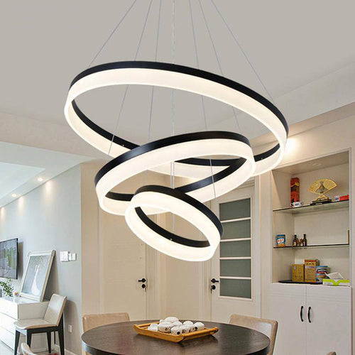 Lámpara de araña design LED círculo moderno