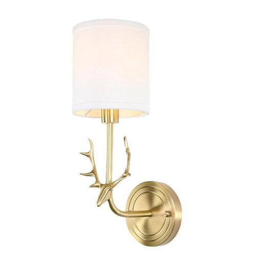 Applique murale design LED en métal style cerf doré - vue 5 sur 4