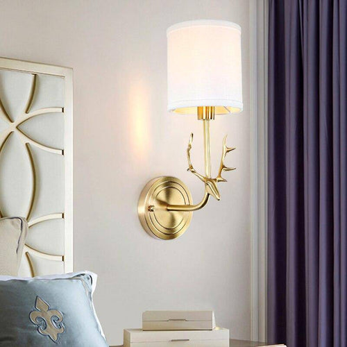 wall lamp LED design wall lamp in metal, golden stag style