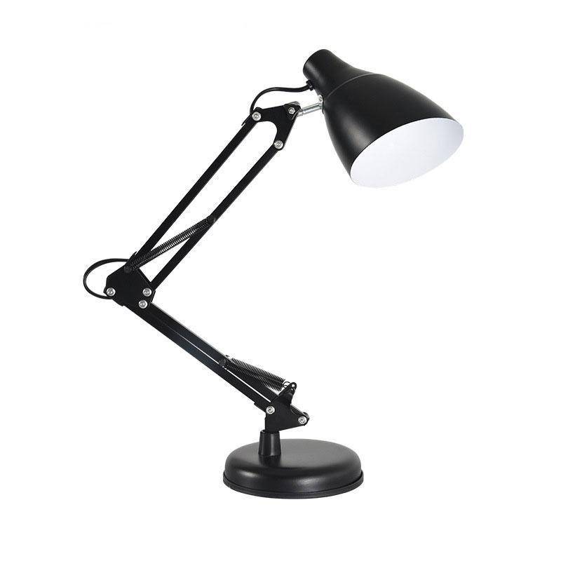 Reading desk lamp with adjustable metal articulated arm