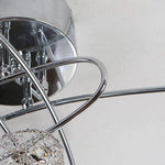Plafonnier chromé et cristal en aluminium