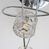 Plafonnier chromé et cristal en aluminium
