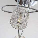 Plafonnier chromé et cristal en aluminium