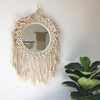 Miroir mural décoratif rond en tissu tombant