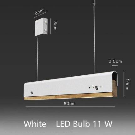 Suspension moderne LED avec finitions bois et métal coloré