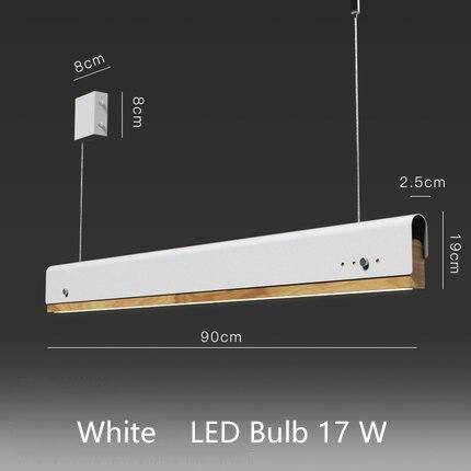 Suspension moderne LED avec finitions bois et métal coloré
