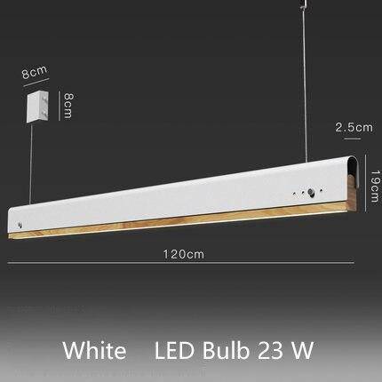 Suspension moderne LED avec finitions bois et métal coloré