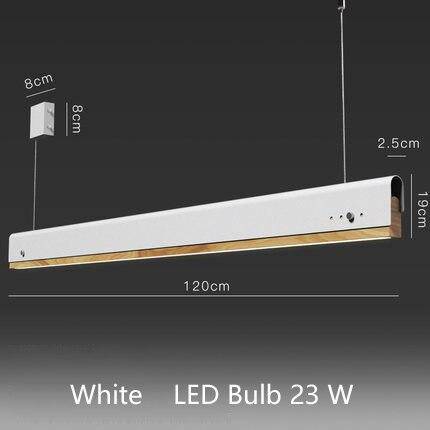 Lámpara de suspensión LED moderno con acabados de madera y metal de color