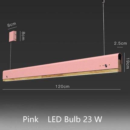 Suspension moderne LED avec finitions bois et métal coloré