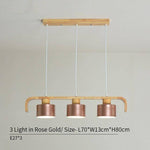 Suspension moderne à LED en bois et abat-jour (plusieurs couleurs)