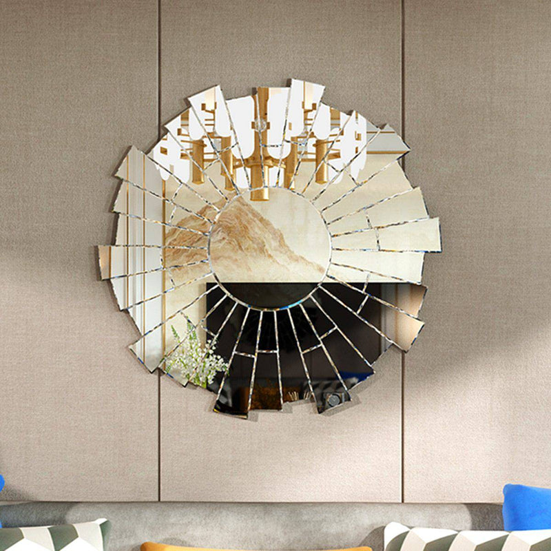 Miroirs muraux ronds avec cadre Lacie, 3 élém.