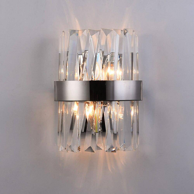 Applique murale design LED en verre cristal et métal Luxury rétro