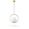 Suspension design rond et boule de verre
