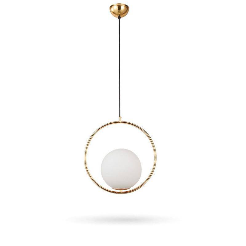 pendant light round design and glass ball