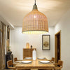 Suspension en rotin LED avec abat-jour arrondi Hang