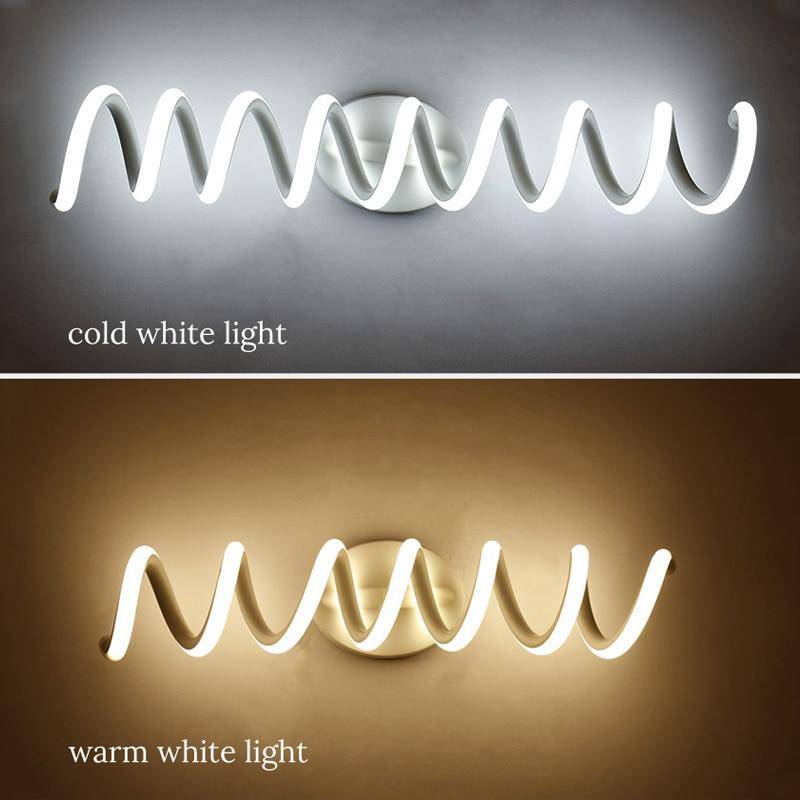 Applique murale LED spirale lumineuse en aluminium - vue 5 sur 7