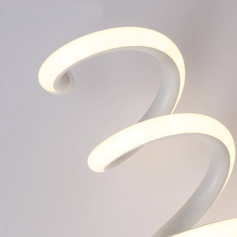 Applique murale LED spirale lumineuse en aluminium