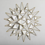 Grand miroir mural design à triangles 3D