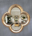 Miroir mural décoratif trèfle à 4 feuilles rétro