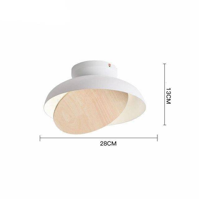 Lámpara de suspensión LED moderno con pantalla de madera de color Luz