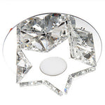 Plafonnier LED étoile en cristal et base chromée Porch