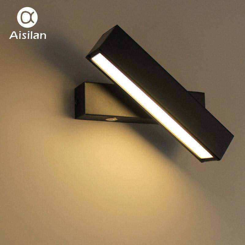 wall lamp modern adjustable LED design in wood